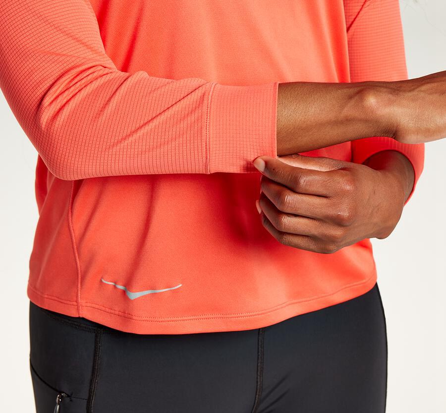 Haut Hoka One One Performance 3/4 Sleeve Femme - Orange - BUS-735184